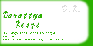 dorottya keszi business card